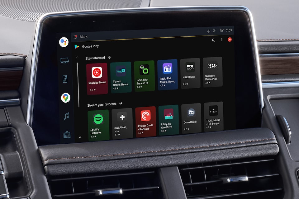 Uso de aplicaciones con Google Apps en tu vehículo Chevrolet